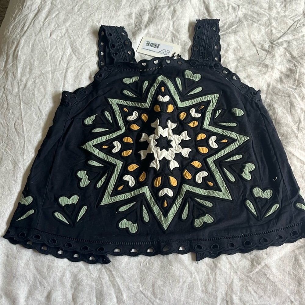NEW with tags Sea New York kaia kaleidoscope applique tank top in Sage Sz XXS
